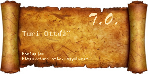 Turi Ottó névjegykártya